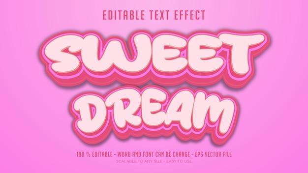 sweet dream editable text effect