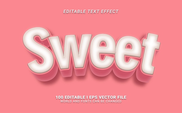 Sweet editable text effect