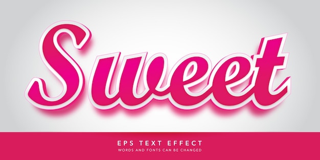 sweet editable text effect