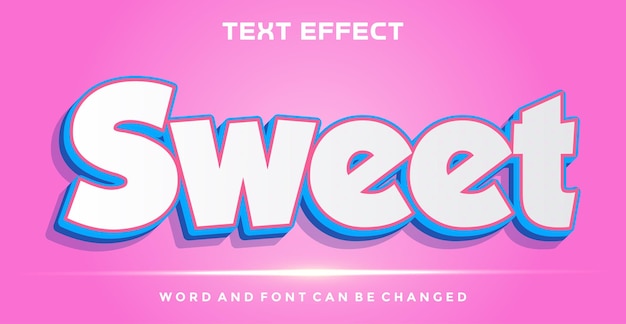 Vector sweet editable text effect