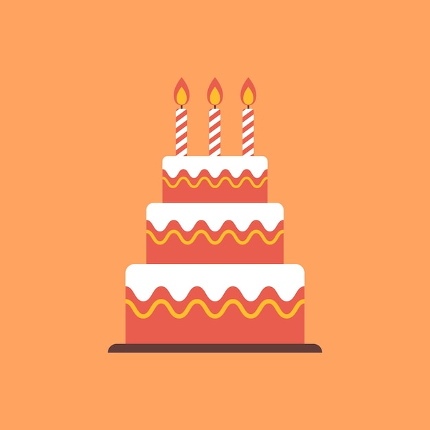 Sweet food icon in flat style Birthday cake vector illustration on isolated background Cupcake sign business concept