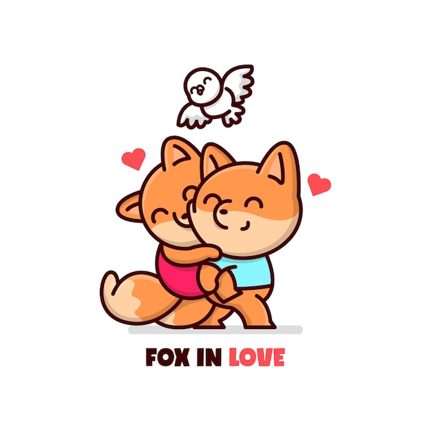 SWEET FOX COUPLE THE MALE FOX CARRYING HIS GIRLFRIEND AND THEY FEELING LOVELY