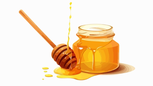 Vector sweet honey cartoon vector on white background