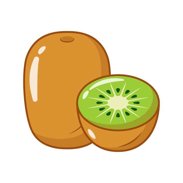 Sweet Kiwi Fruit Vector Illustration Cartoon Icon