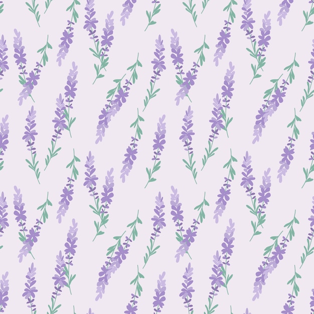 Vector sweet lavender seamless pattern.