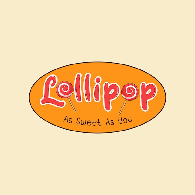 Sweet Lollipop Logo Badge Concept