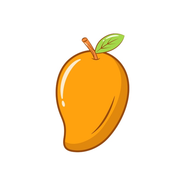 Sweet Mango Fruit Vector Illustration Cartoon Icon