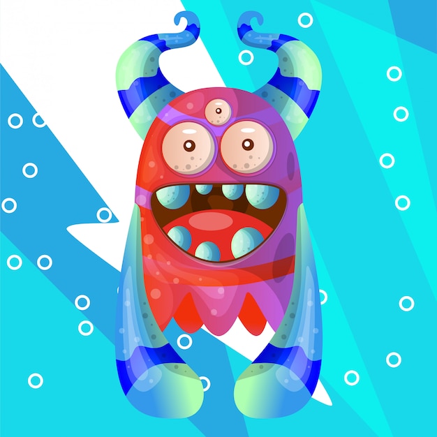 Sweet monster illustration vector