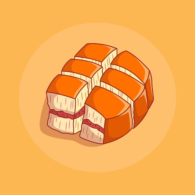 sweet pancake martabak indonesian food illustration flat design