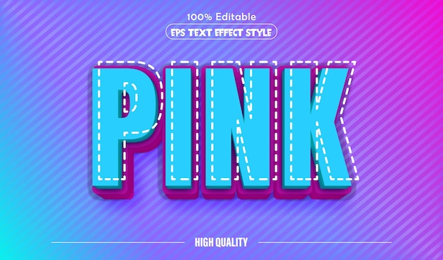 Sweet pink editable text effect design.