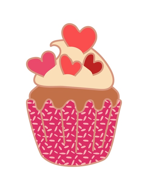 Sweet single cupcakes Creamy muffins with decoration Delicious food Confectionery