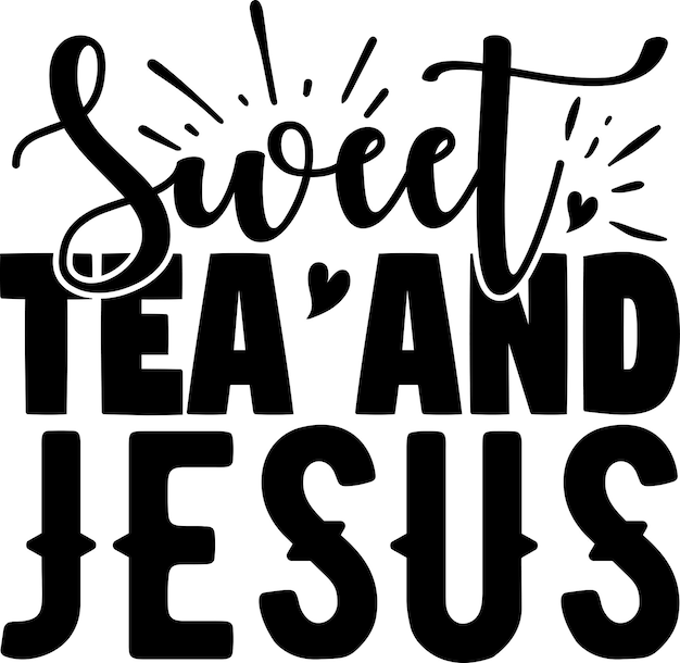 Vector sweet tea and jesus