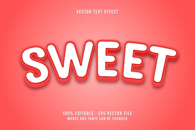 Sweet text editable font effect