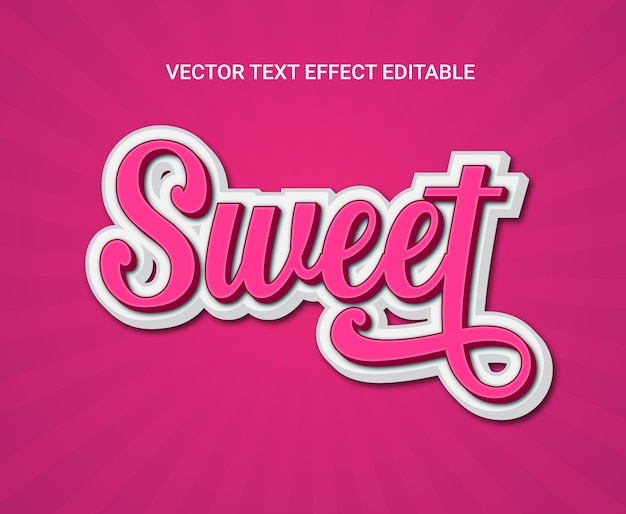 Sweet text effect editable