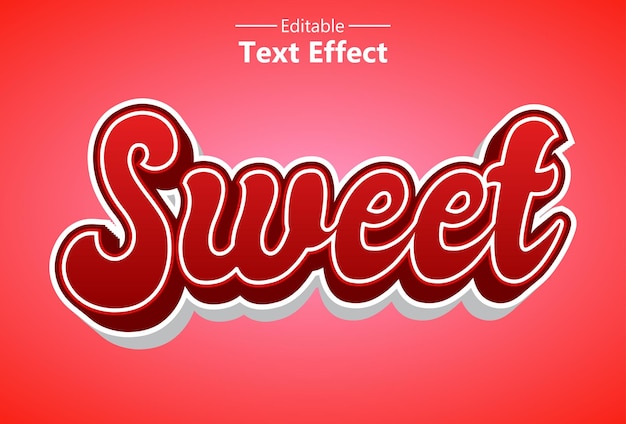 Sweet text effect with pink color editable for promotion