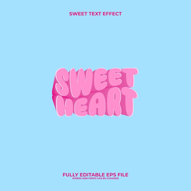 Vector sweet text effect