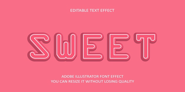 Sweet Text Font Effect