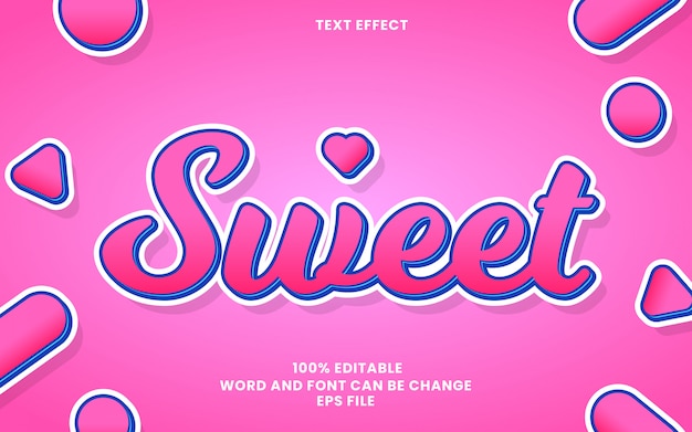 Sweet text style effect