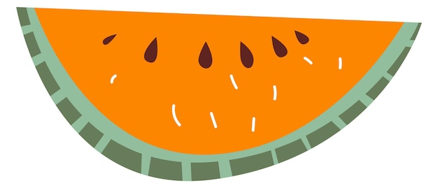 Sweet watermelon slice icon Summer fresh fruit