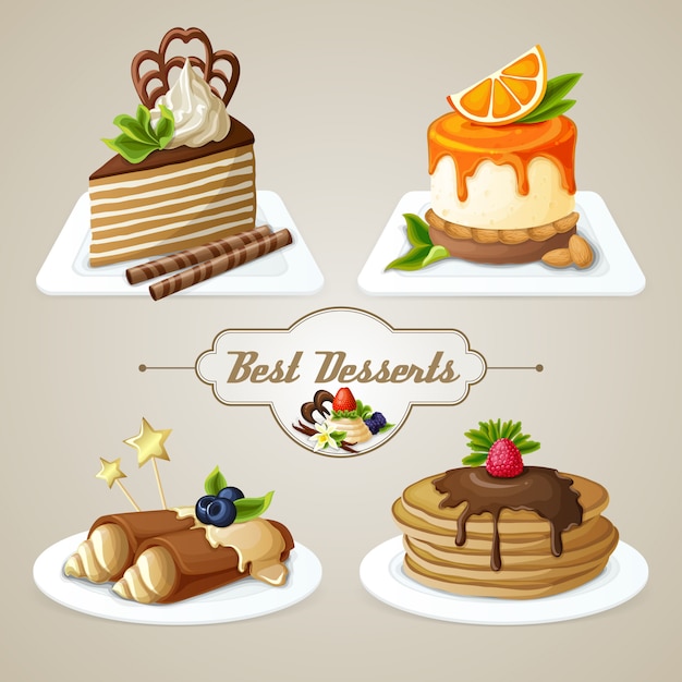 Sweets dessert set