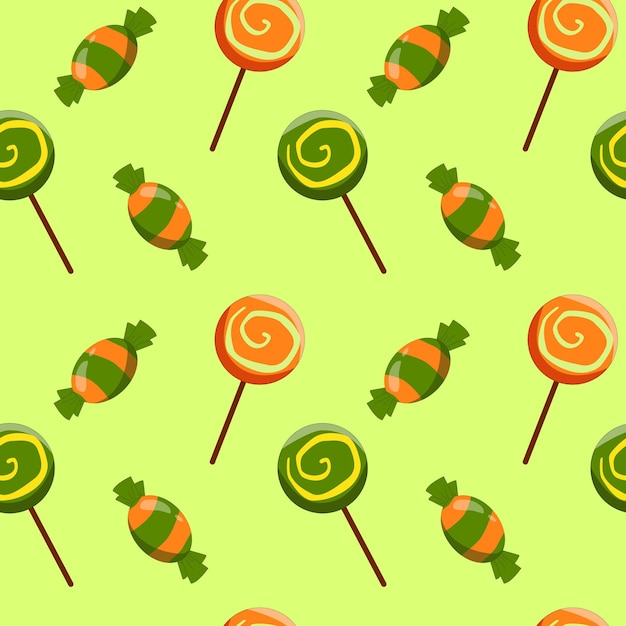 Sweets hand-drawn seamless pattern