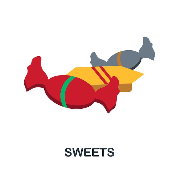 Sweets icon Simple element from halloween collection Creative Sweets icon for web design templates infographics and more