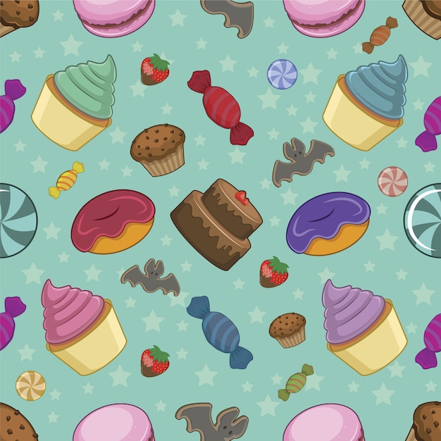 Sweets pattern background