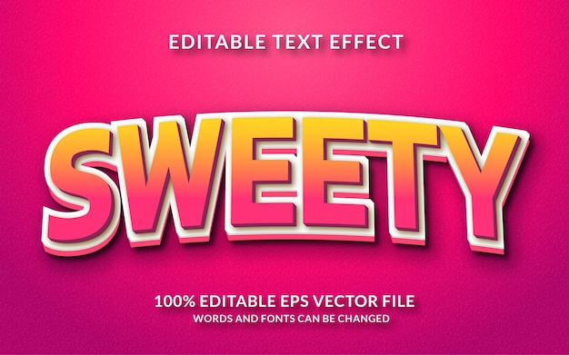 Sweety editable text effect