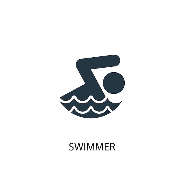 Swimmer icon. Simple element illustration. Swimmer concept symbol design from Beach collection. Can be used for web and mobile.