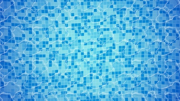 Swimming pool bottom texture ripple and flow with waves