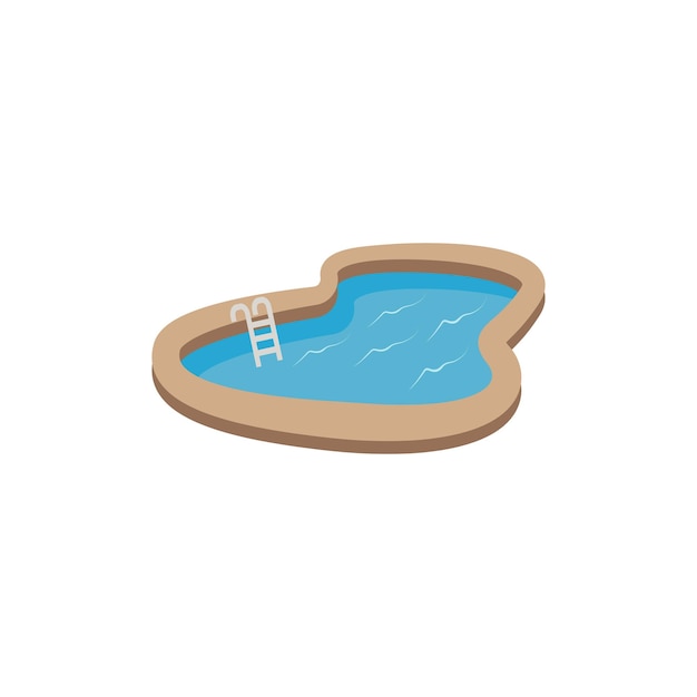 swimming pool clipart design template vector