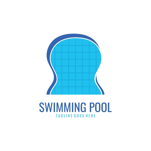 Vector swimming pool service logo template