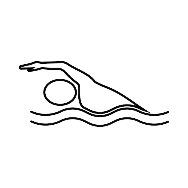 Swimming sport logo