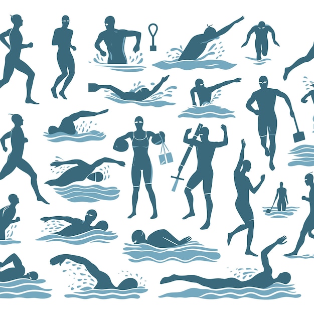 swimming styles icon on white background