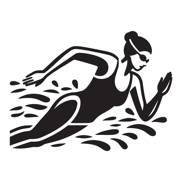 Vector swimming svg