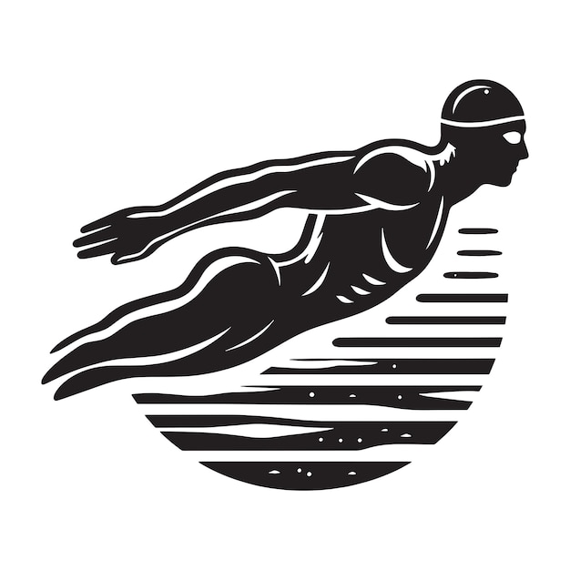 Vector swimming svg