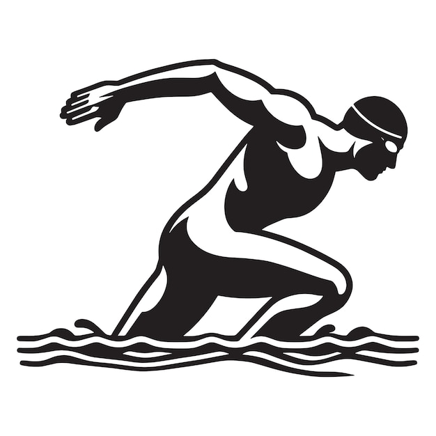 Vector swimming svg