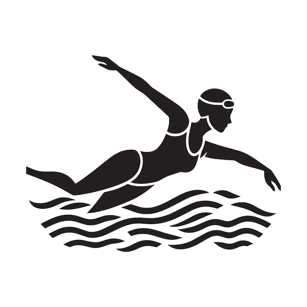 Vector swimming svg