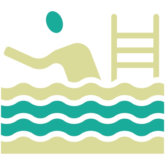 Swimming vector icon illustration of Olympics iconset