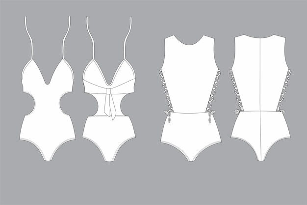 swimsuit vector, Set of different types of swimsuits, types of swimsuits, swimsuit vector