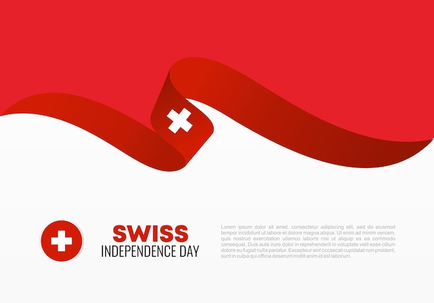 Swiss independence day background banner poster for national celebration on august 1st