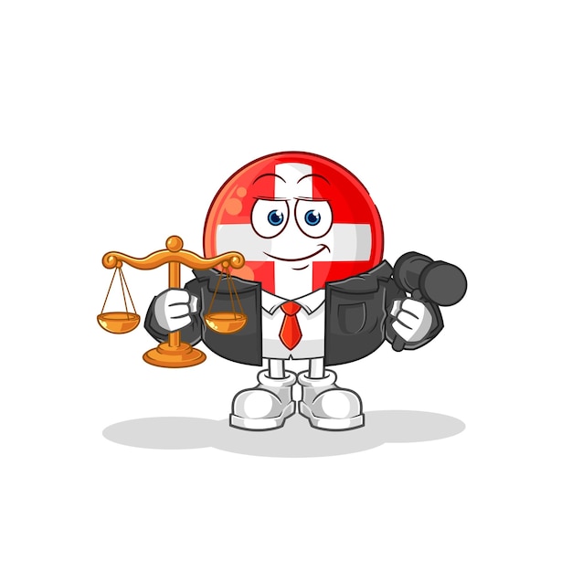 Swiss lawyer cartoon cartoon mascot vector