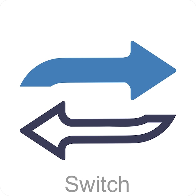 Switch and direction icon concept