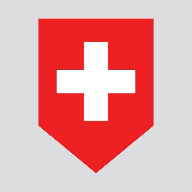 Switzerland Flag in Shield Shape Frame