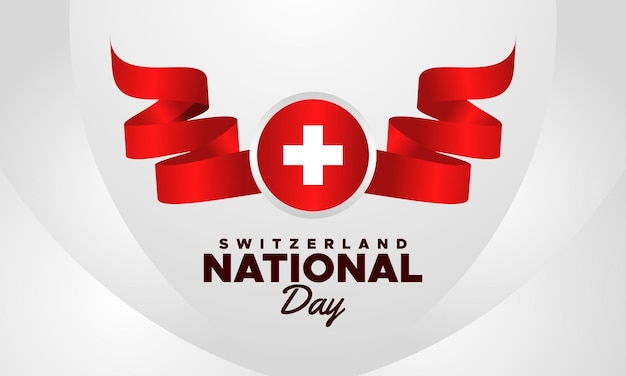 Vector switzerland national day celebration event vector design