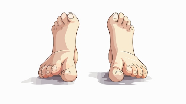 Vector swollen toe cartoon vector with space for text