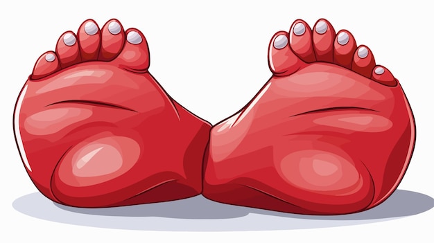 Vector swollen toe cartoon vector with space for text