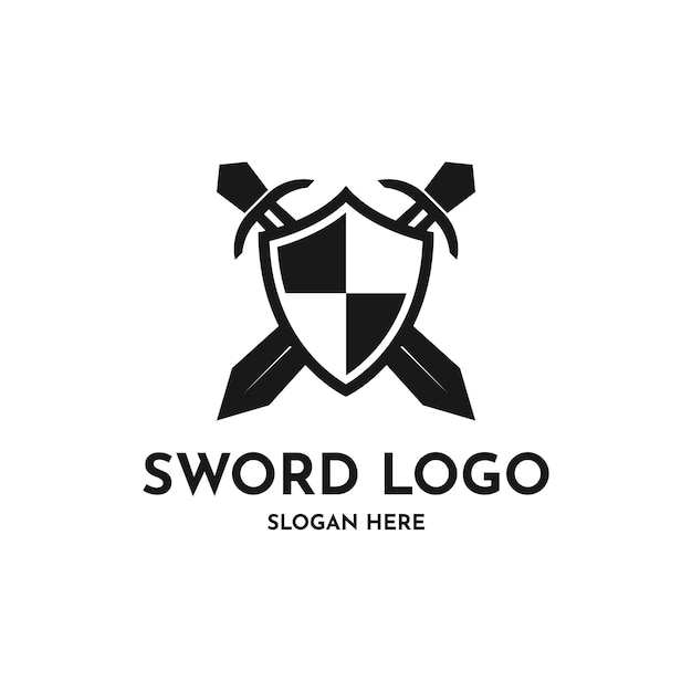 Sword logo design creative ideas sword logo design vintage badge