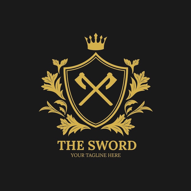 sword logo design template