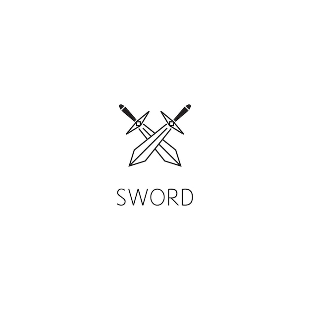 Sword logo graphic design concept